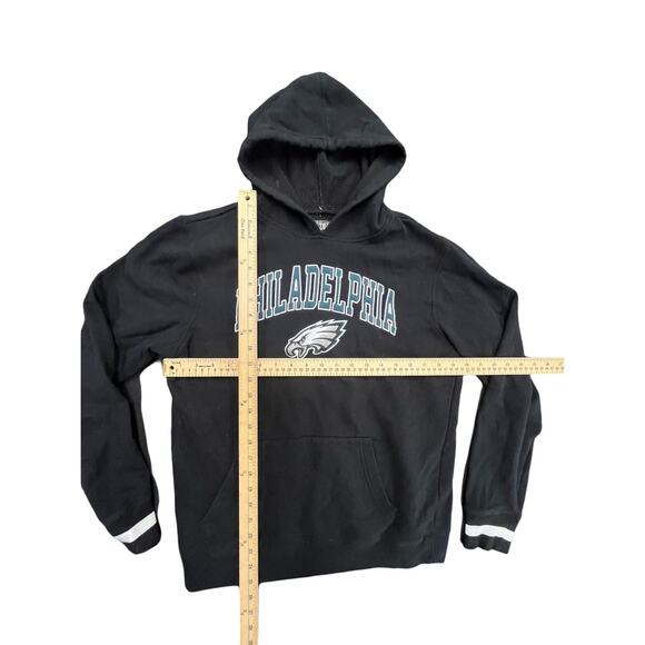 Lady's Y2K Philadelphia Eagles Black Pullover Sweatshirt Hoodie Small - Picture 2 of 3